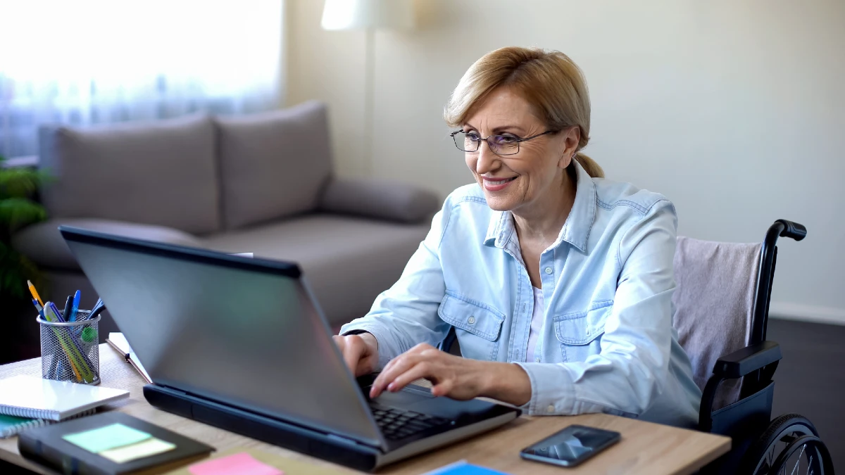 a person using a laptop